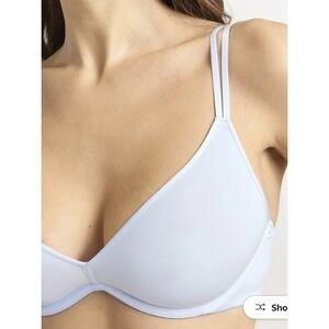 Joyspun Sz‎ 34C Women's Spacer Scoop Neckline Bra NWT Blue Underwire Smoothing